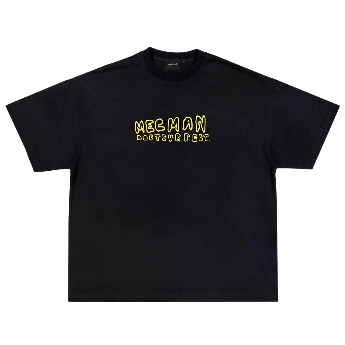 T-SHIRT "MECMAN" NOIR GOLD