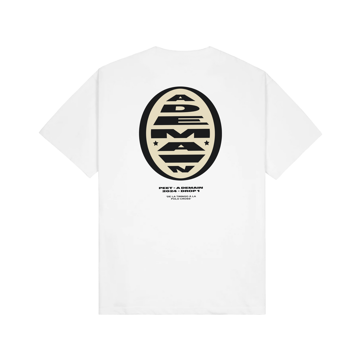 T-SHIRT "À DEMAIN" brodé/sérigraphié