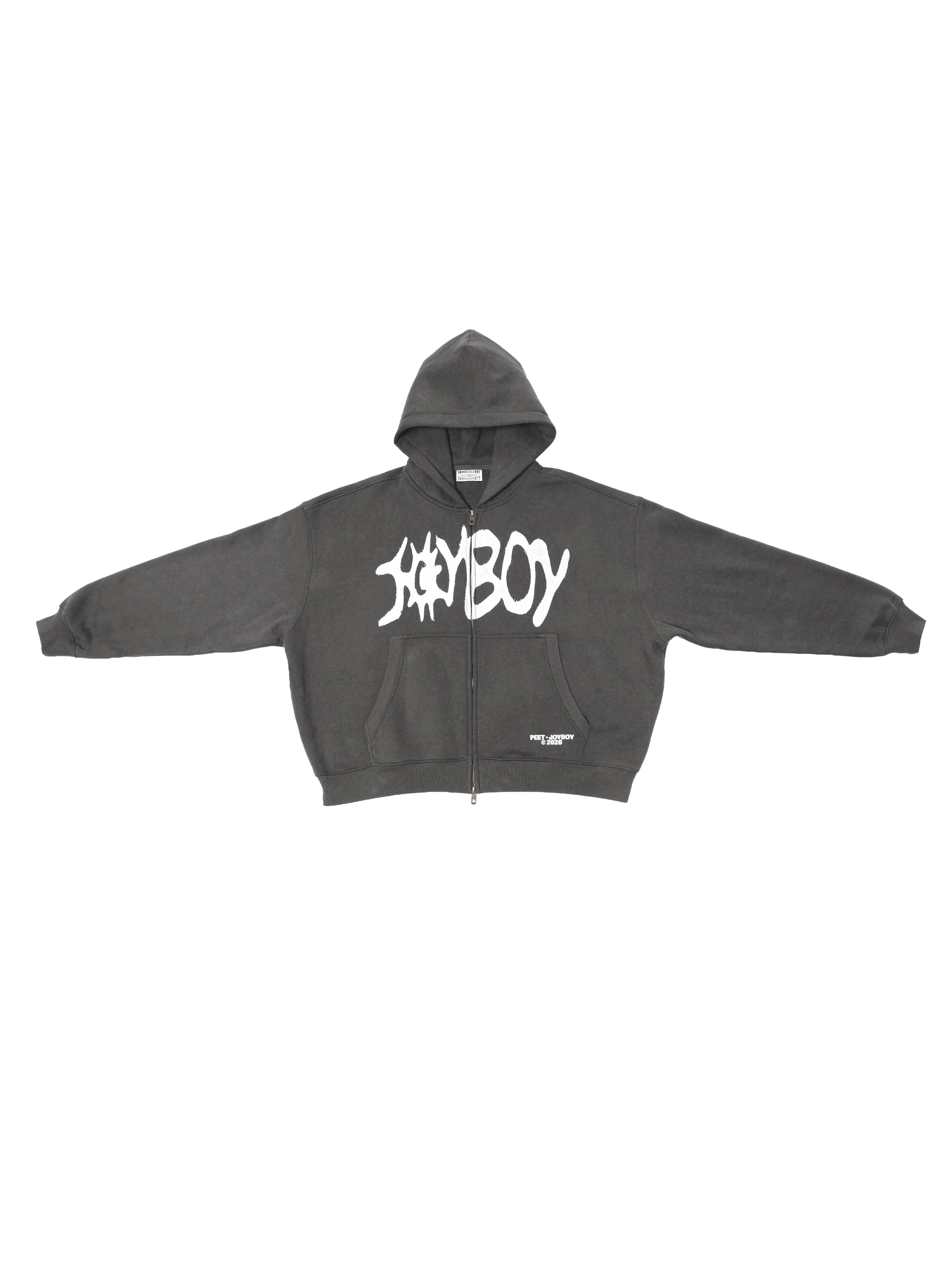 Hoodie Gris Zippé
